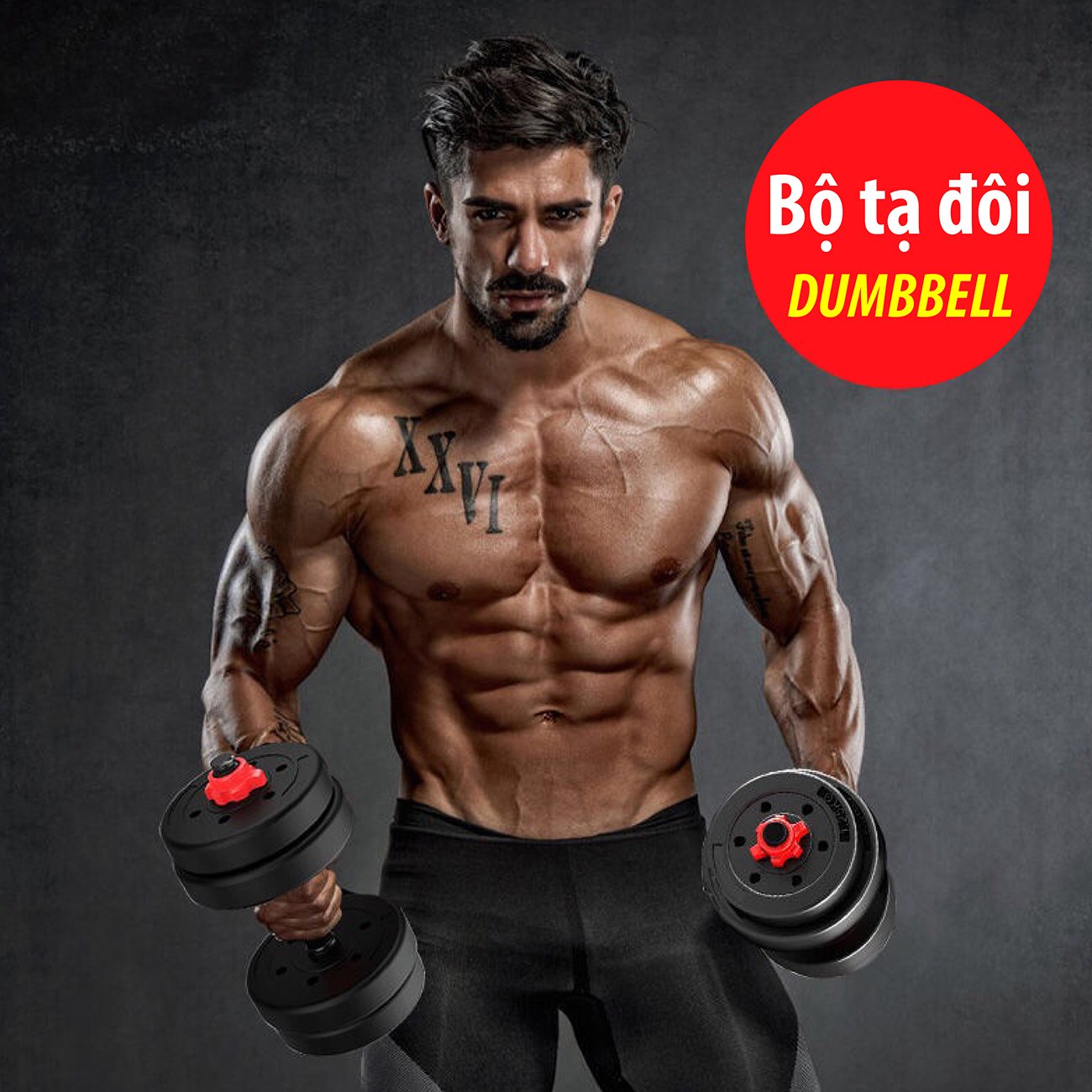 Bộ tạ DUMBELL 30KG tập tay đa năng