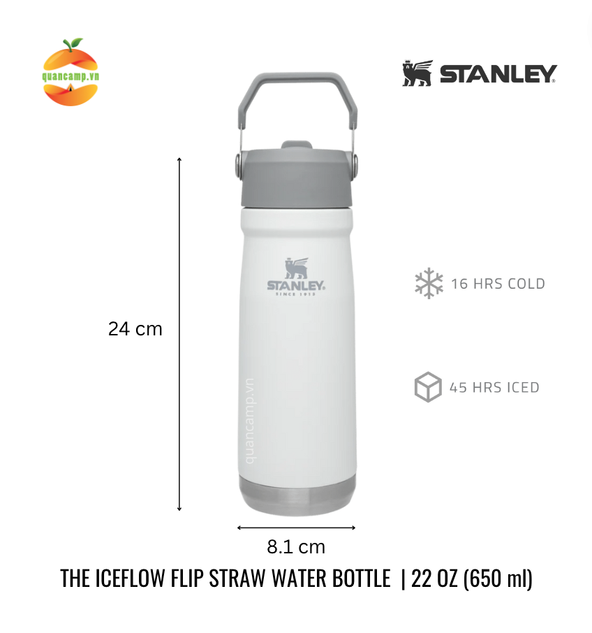 Bình giữ nhiệt Stanley Flip Straw Water Bottle 650ml
