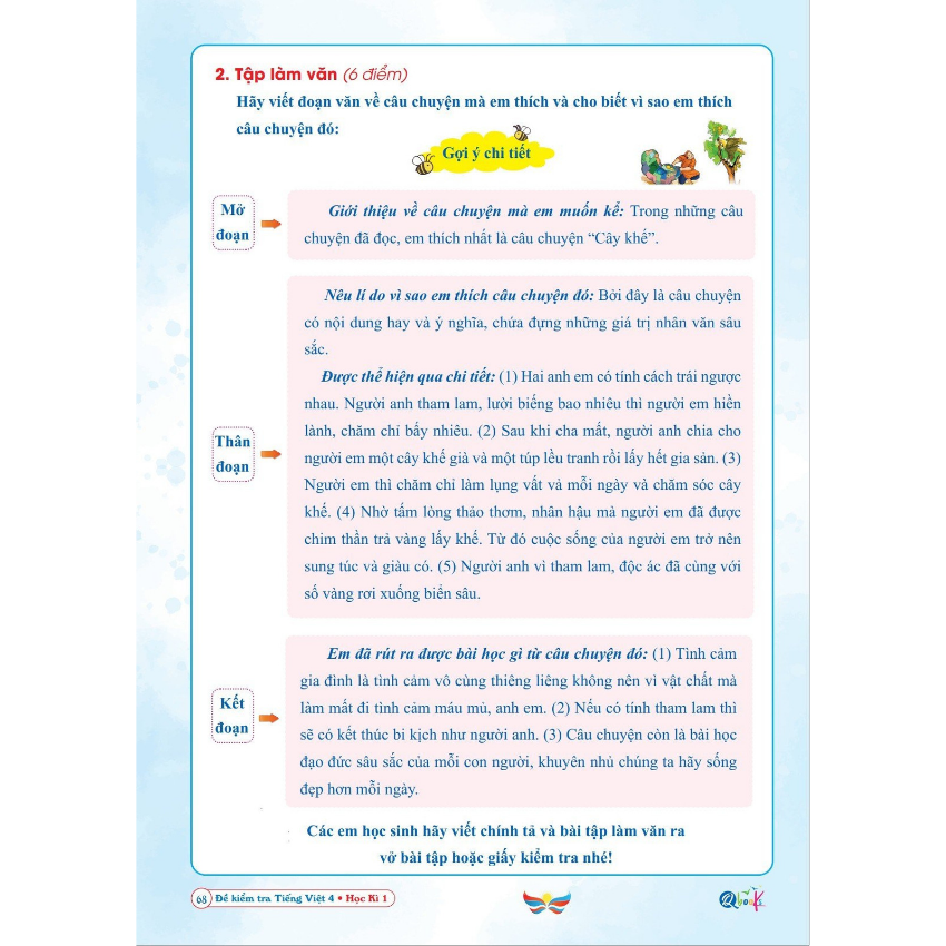 SÁCH - [ Lớp 4 - hk1 ] - Cánh diều - Đề kiểm tra tiếng việt 4 hk1