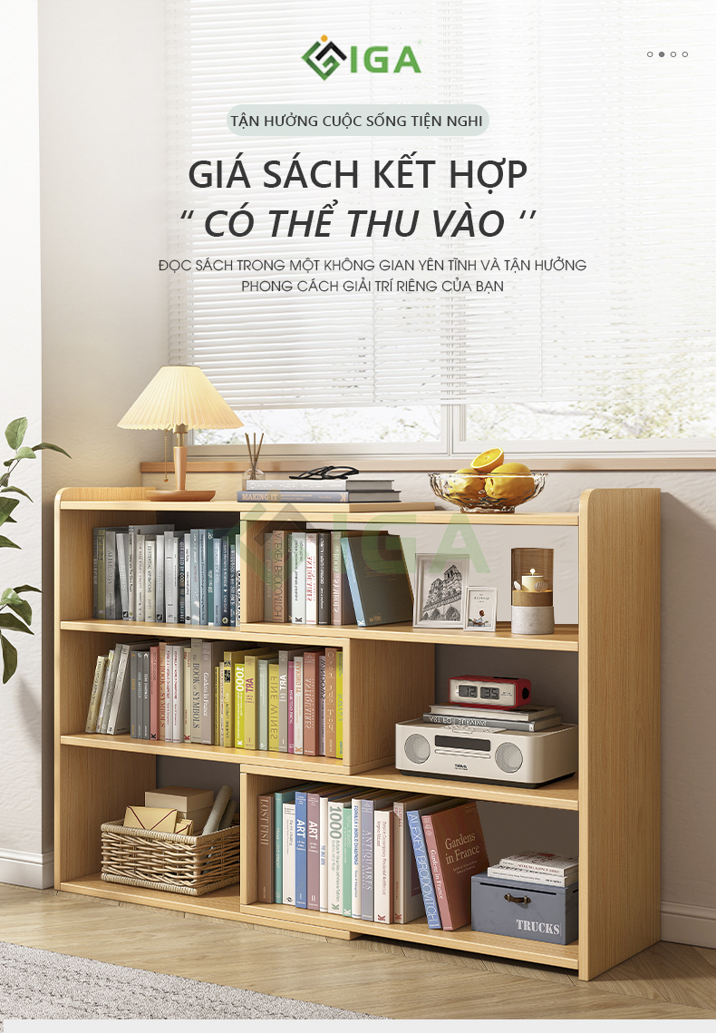 Kệ sách nhiều tầng, Giá sách gỗ - GP209