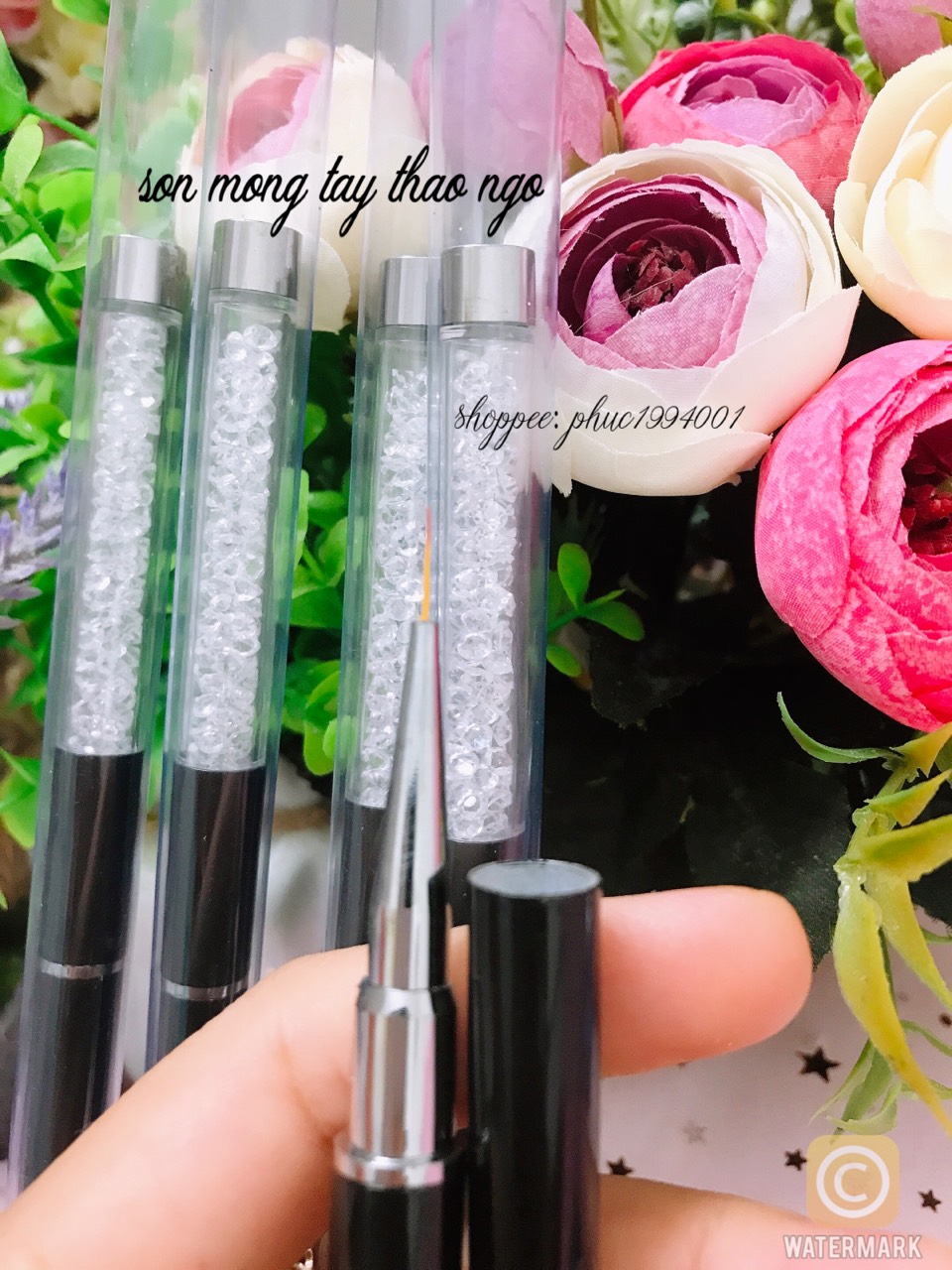 Cọ nét cán đá cao cấp dành cho Nail