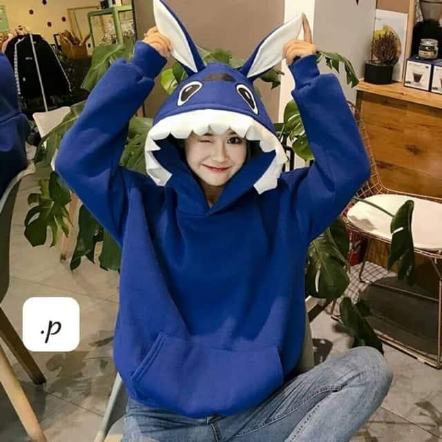 Áo Hoodie Thêu  mũ Thú Cute