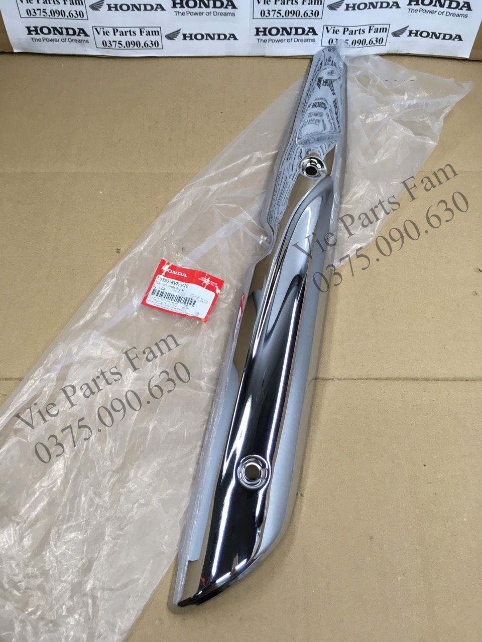 Tấm bảo vệ pô wave rs100, wave a100, wave cá 100, chính hiệu honda motor vn