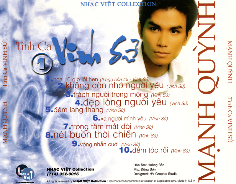 Bộ 6 đĩa cd nhạc Mạnh Quỳnh 7
