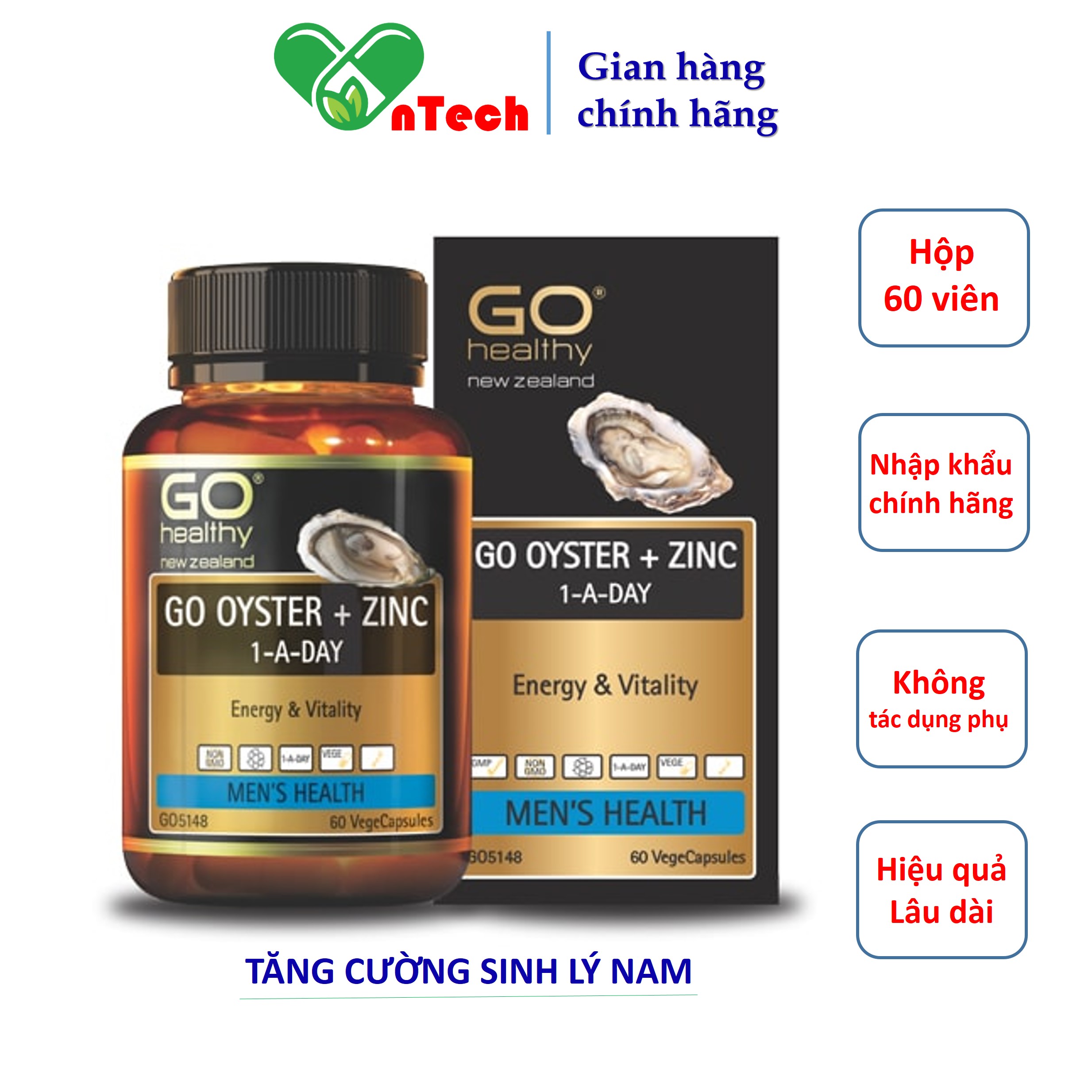 Tinh chất hàu Go Healthy OYSTER + ZINC Tăng cường sinh lý dứt điểm Xuất