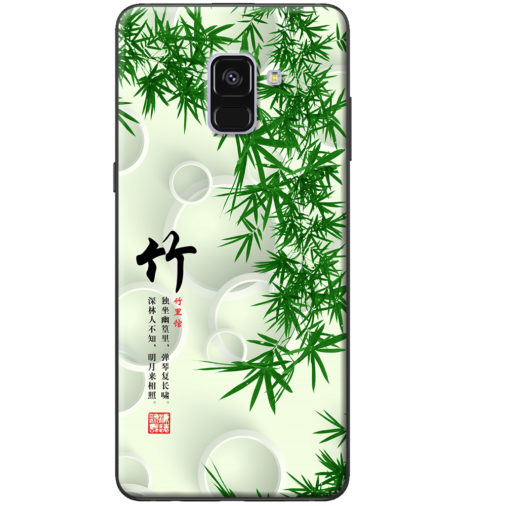 [HCM]Ốp lưng dành cho Samsung Galaxy A8 Plus mẫu Lá tre thư pháp