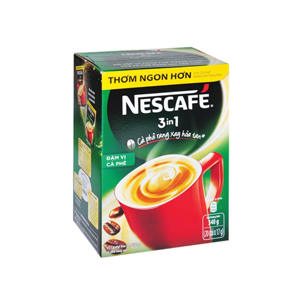Cà phê sữa NesCafé 3 in 1 đậm vị cà phê 340g (20 gói x 17g)