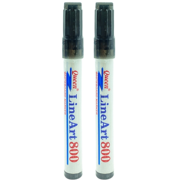 Bộ 2 bút lông bảng queen la-800 - mực đen