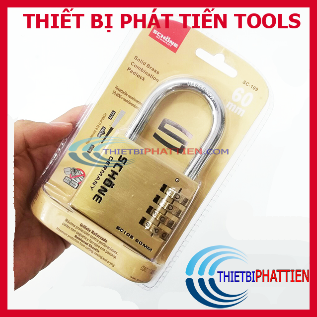 Ổ Khóa Số Chọn Đồng Thau 6 Phân 4 Số SCHONE Germany SC-109 Chính Hãng (Thay Đổi Mật Khẩu Tùy Ý)