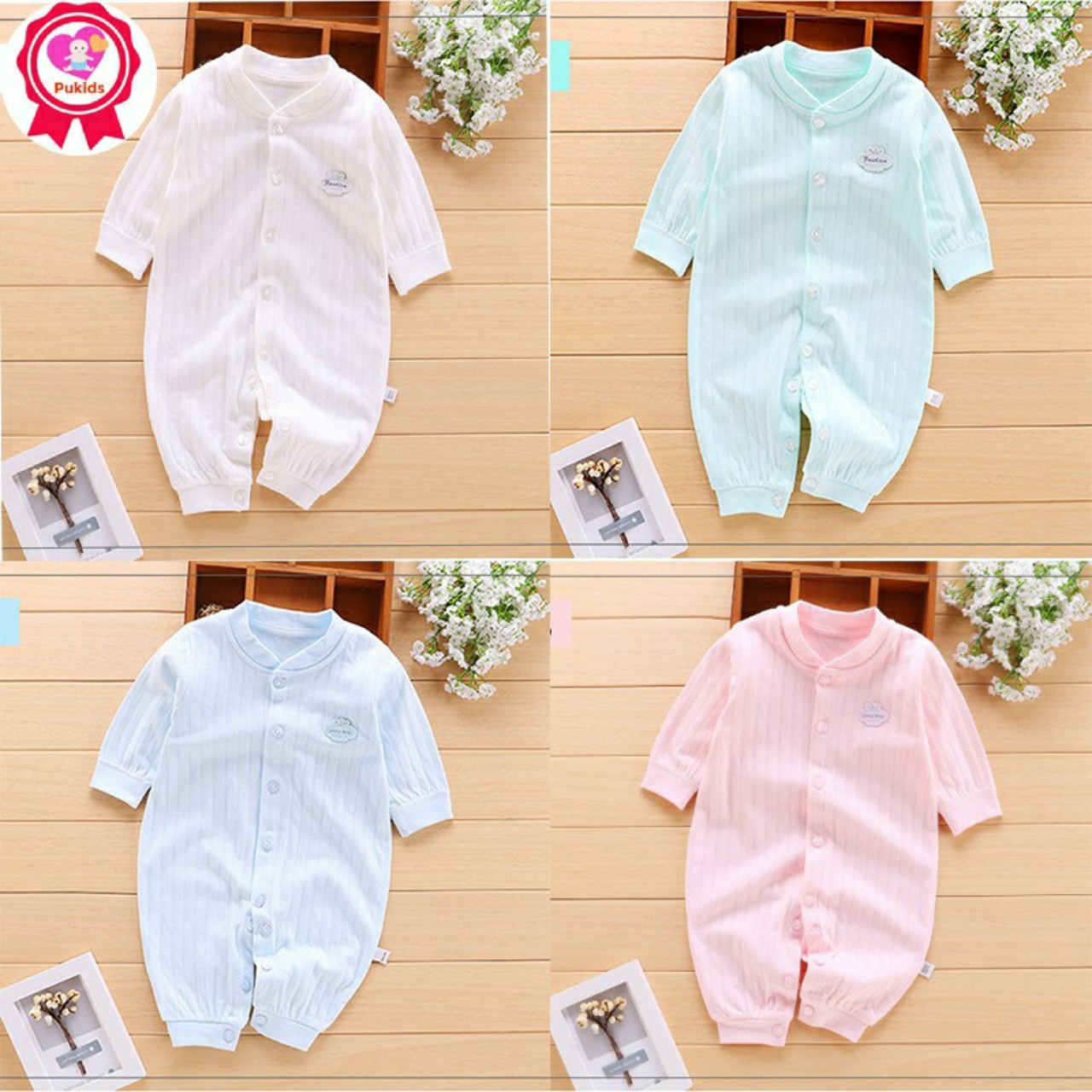 Body liền thân cotton dài tay quảng châu