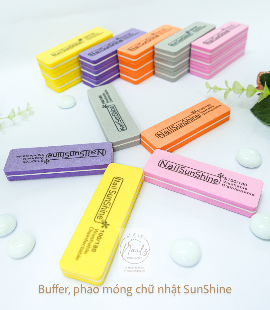 Phao móng chữ nhật SunShine, phao nhám phao mịn mặt móng