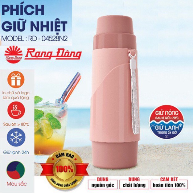Phích Nước giữ nhiệt Mini Rạng Đông 450ml [Giữ Nóng 12 Giờ,lạnh 24 giờ]