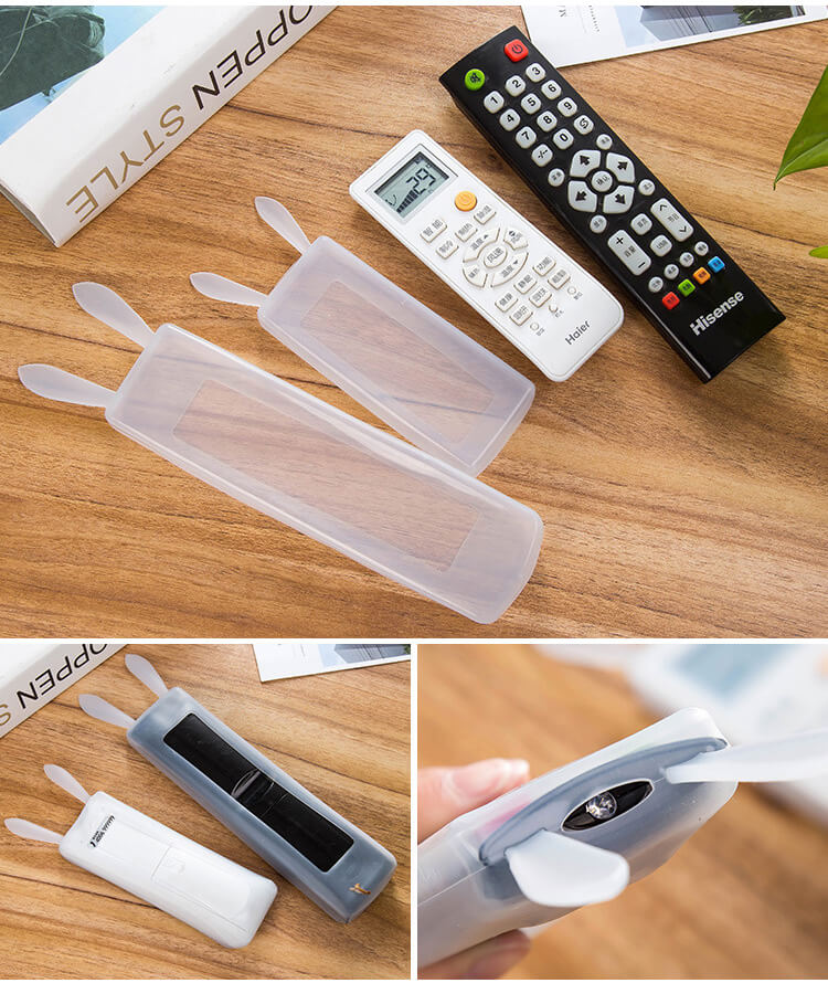Bọc Điều Khiển TV Remote Điều Hoà Silicone Tai Thỏ Dạ Quang Phát Sáng Chống Thấm Nước Bụi Bẩn