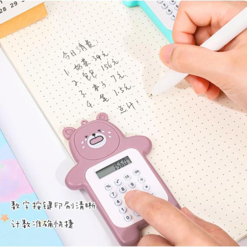 Máy tính mini bỏ túi hình gấu mập siêu dễ thương