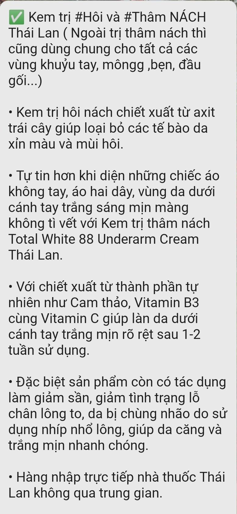 Kem thâm nách 88 Thái Lan