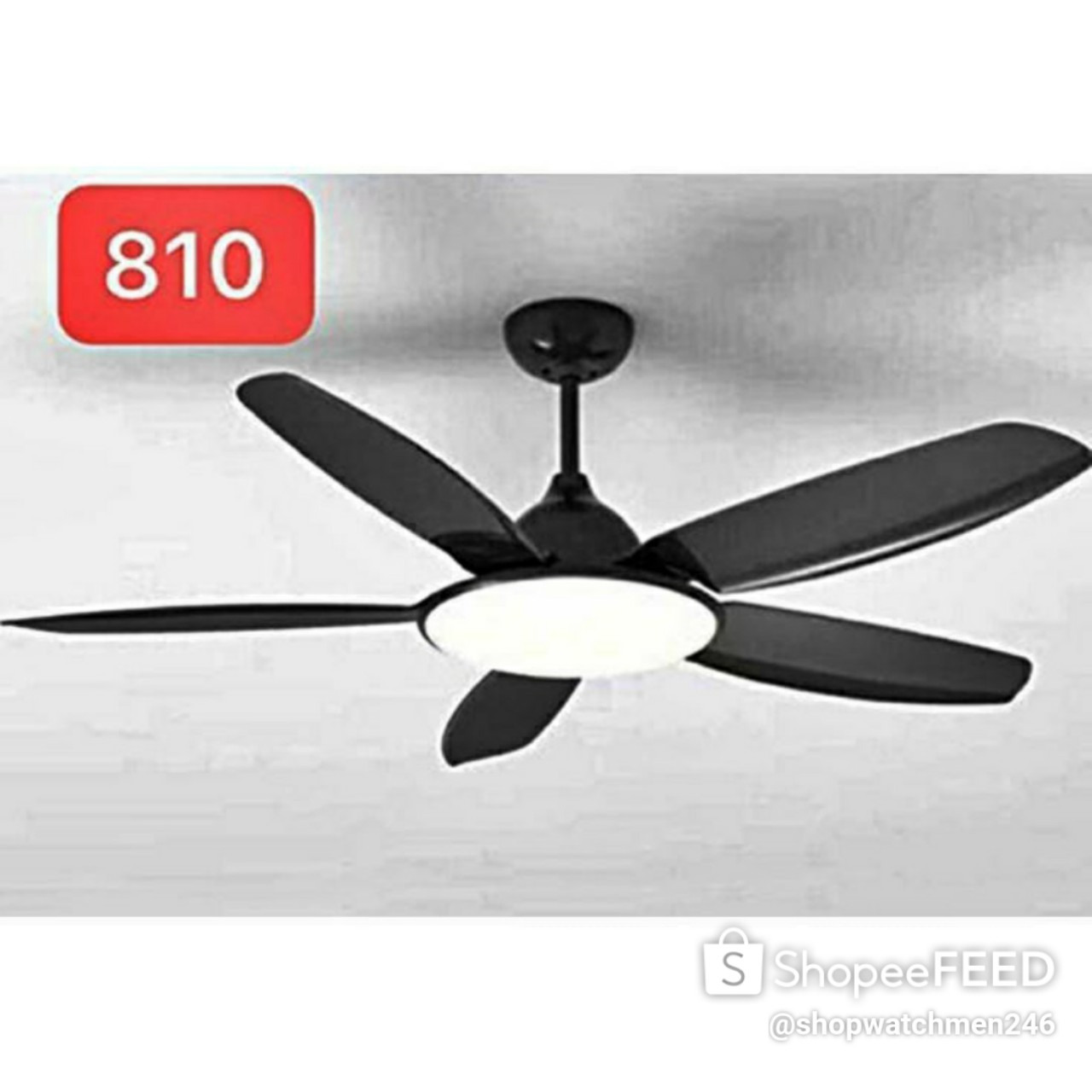 Ceiling fan blades plastic abs cerata-alux211 black luxury with DC motor copper core 6 number power saving, power 90W copper core 2 way wind, have remote convenient [WARRANTY 3 years]
