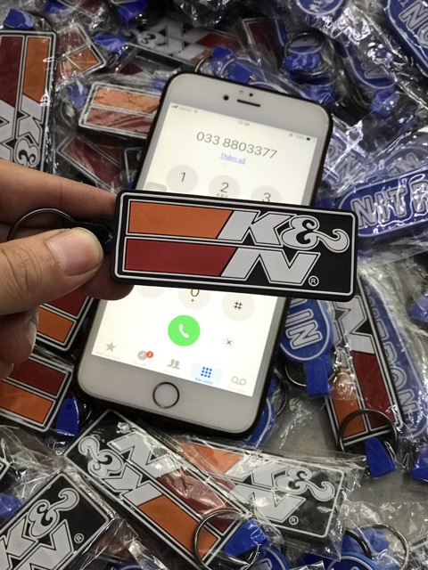[HCM]Móc Khoá K&N Cao Su Cao Cấp 2 Mặt