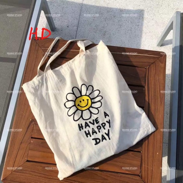 [Túi tote] Túi vải hoa mặt trời HDA0320