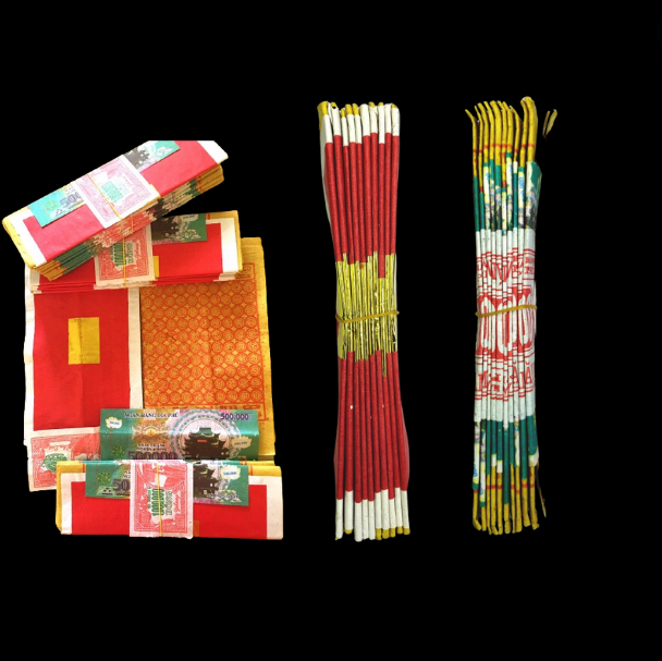 Tiền Bắc Lễ Đỏ [giấy cúng Gia Tiên] - Xấp = 10 tệp nhỏ