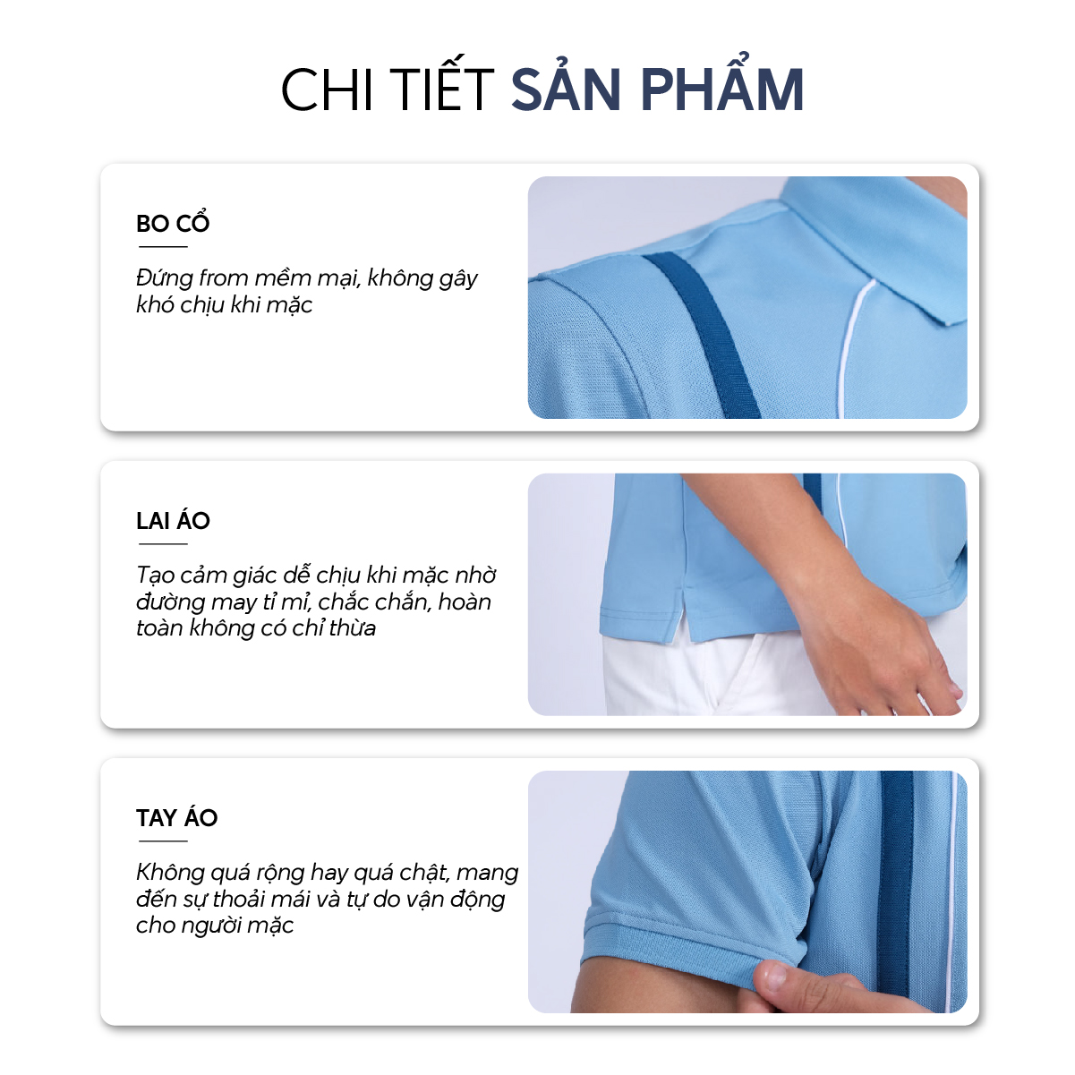 Áo thun polo nam Milvus BKP093m (Đen/Xanh/Trắng)