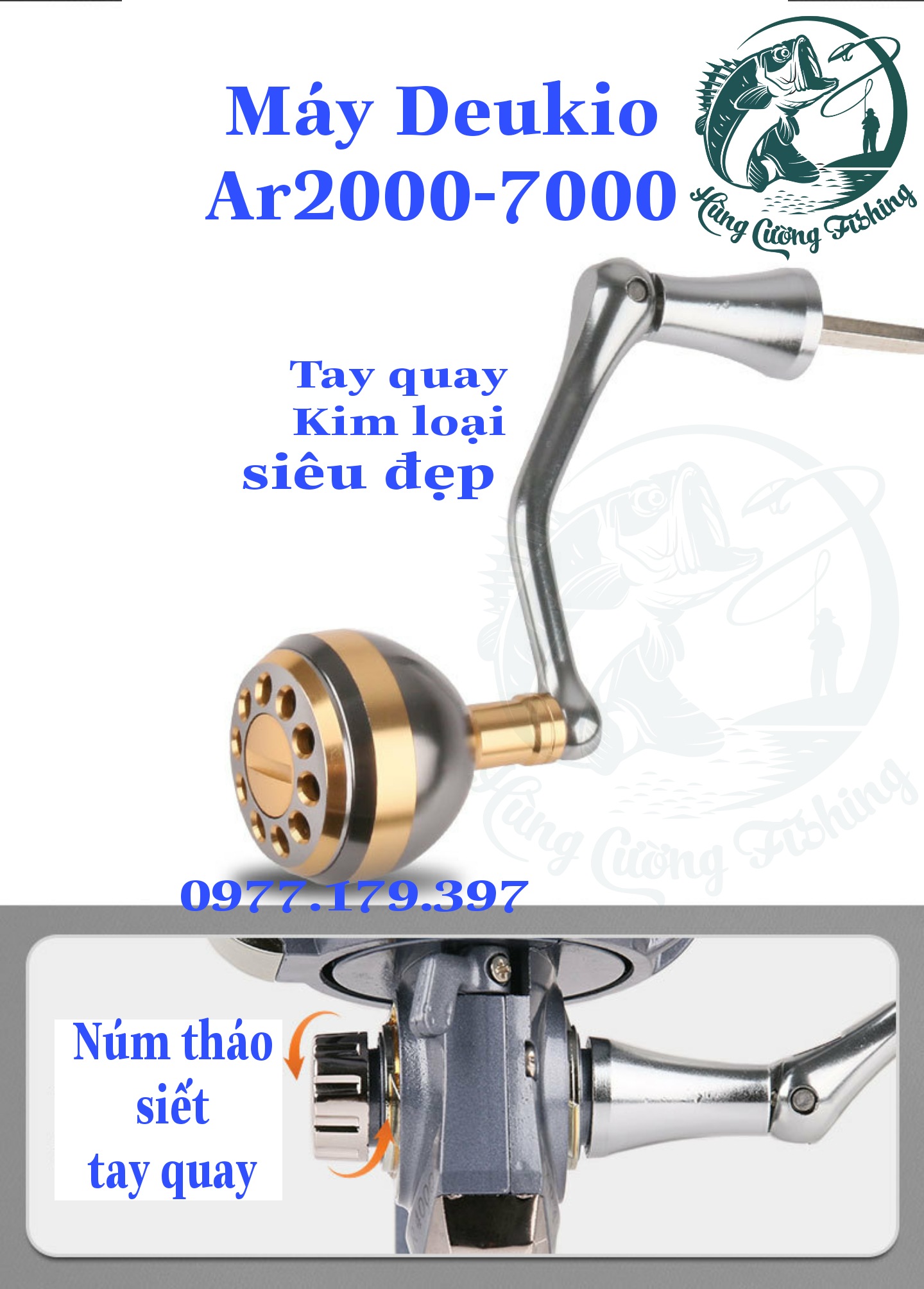 Máy Câu Cá Full Kim Loại Deukio Ar7000