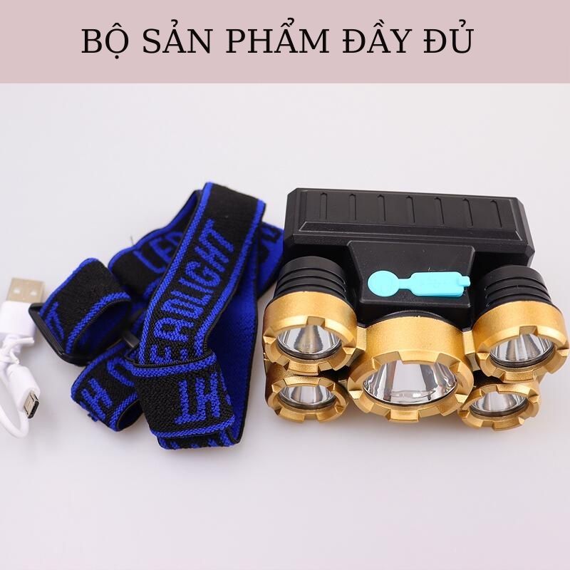 Đèn pin đội đầu 5 bóng, 3 bóng, 1 bóng