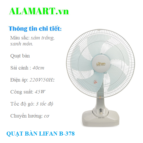 QUẠT BÀN LIFAN B-378