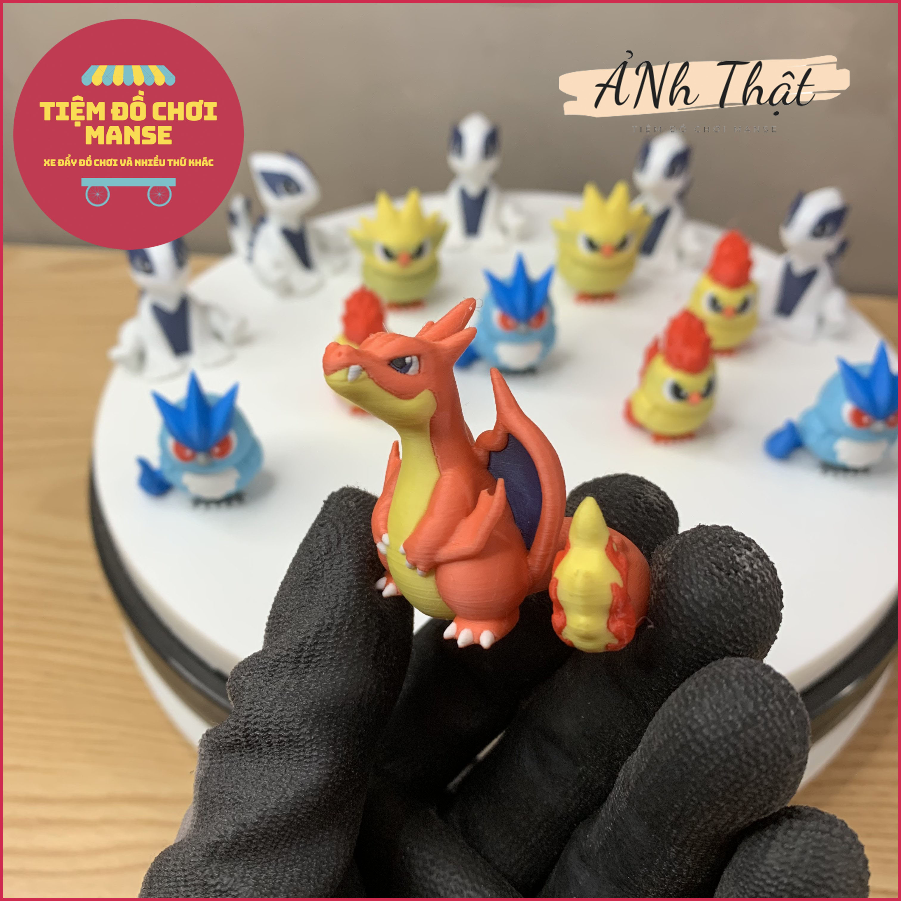 [ Thiết Kế Độc Quyền ] Mô hình Các Pokemon Mega Charizard, Charmander, Charmeleon, Tyranitar, Dragonite - Không Đụng Hàng