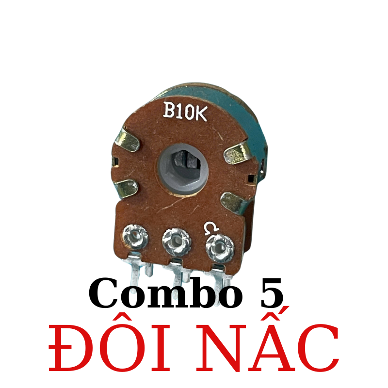 Combo 5 chiếc Biến trở Volum Nấc - khía, triết áp Đôi ( 6 Chân ) - inh kiện điện tử QUỲNH DIỄN