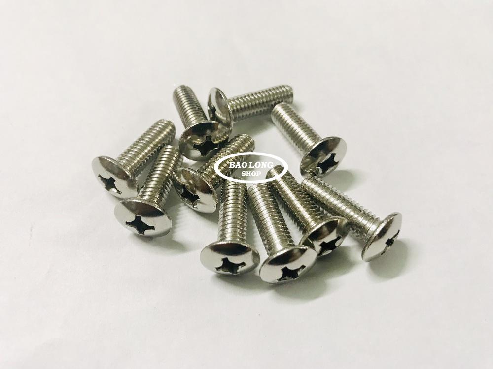 10 con Ốc ( INOX 100%) gắn dàn áo Các Loại Xe Máy (răng nhiễn)