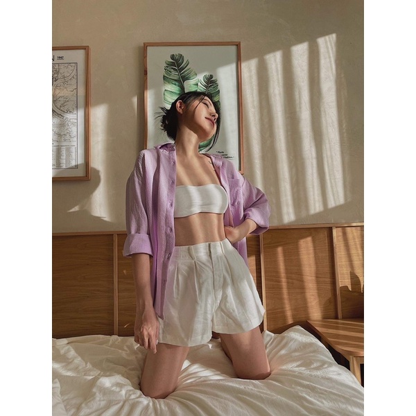 Quần short linen