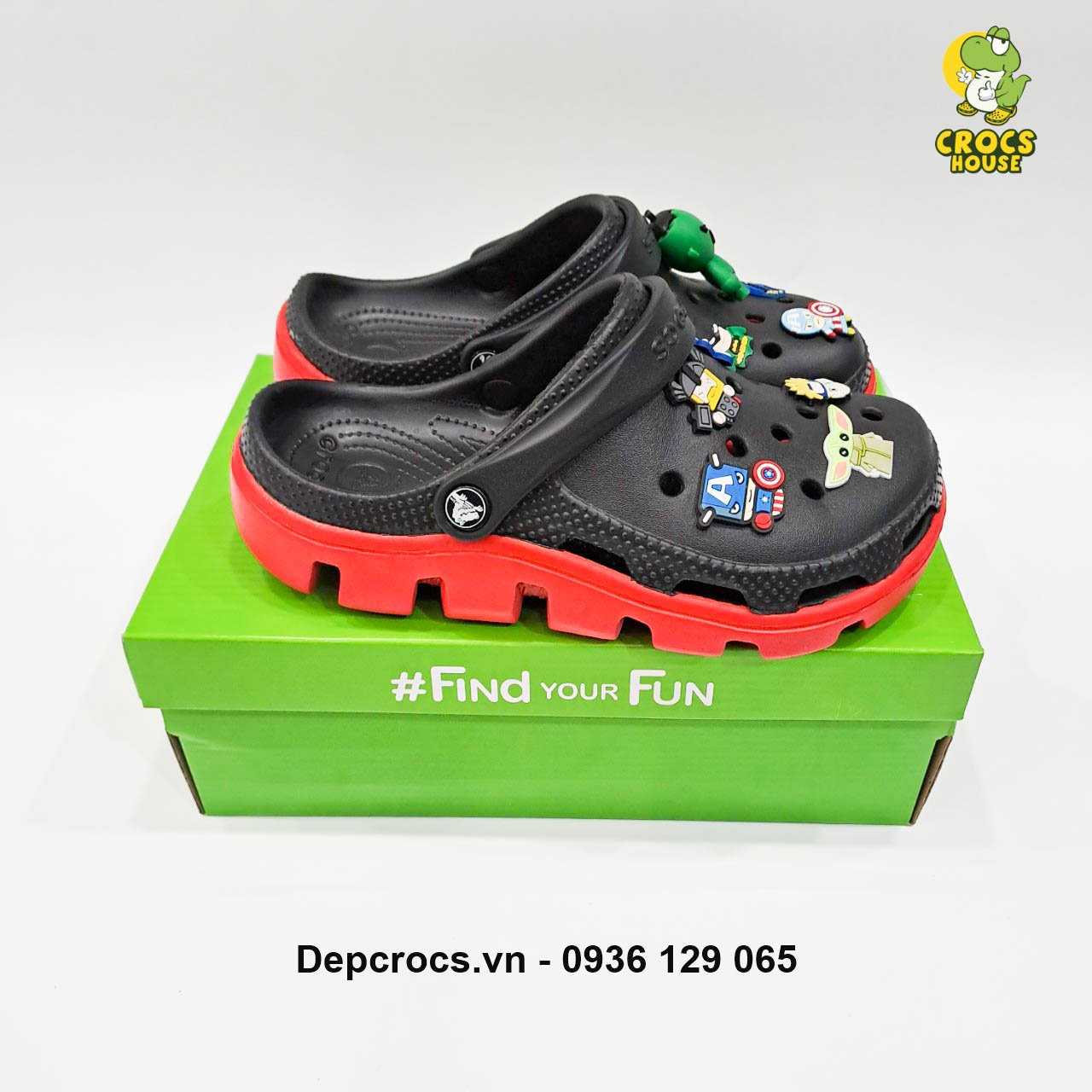 Bảng màu 1 - sục crocs duet sport trơn nam nữ tặng kèm jibbitz 2d, dép sục đế răng cưa - crocs house.