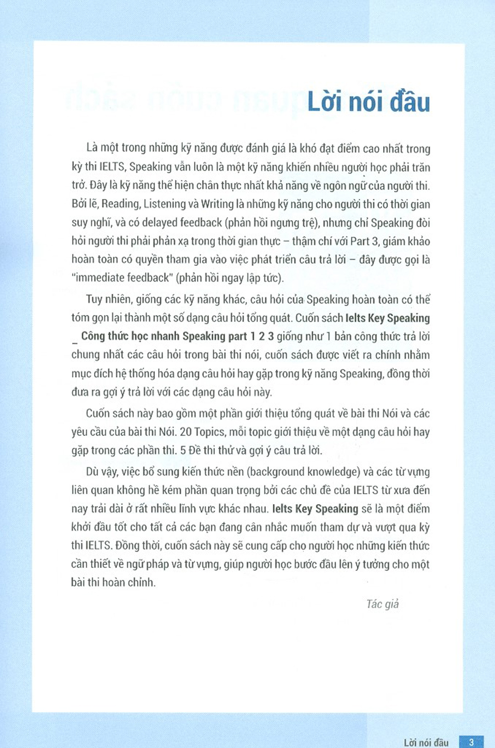 IETLS Key Speaking - Công Thức Học Nhanh IETLS - Speaking Part 1 2 3