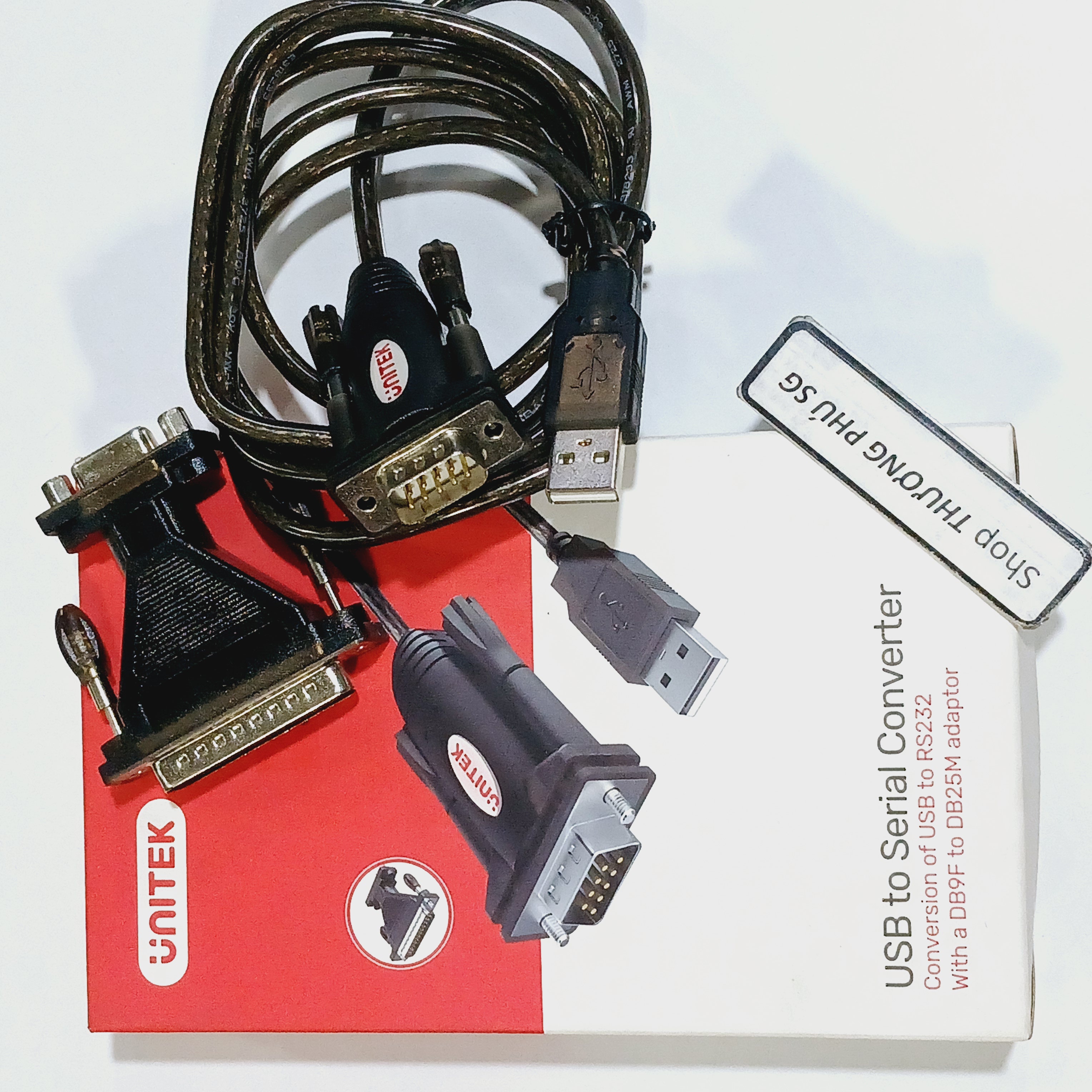 Cáp USB ra Com 9 (USB ra RS232) / Chuẩn USB 2.0 ra RS232 (Com 9 DB9M Kim Đực) (UNITEK)