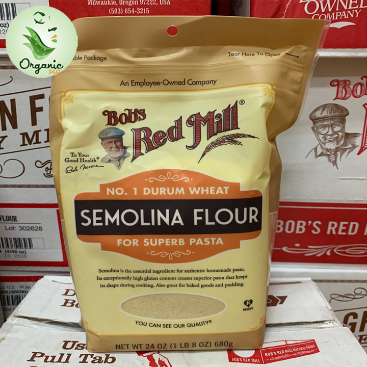 Bột mì semolina ( non-GMO) Bob's Red Mill 680gr - Whole Semolina Flour