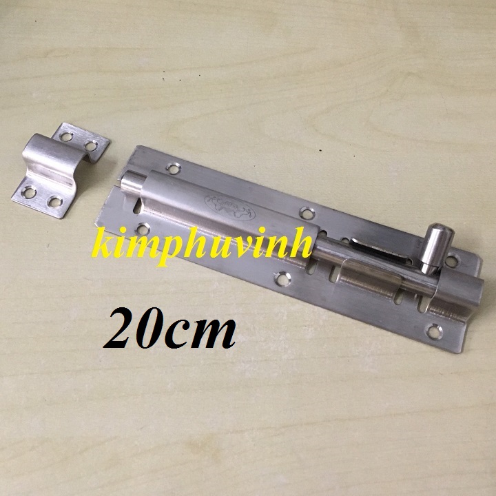 1 bộ - 20cm chốt cửa đứng inox 100% - chốt 2t
