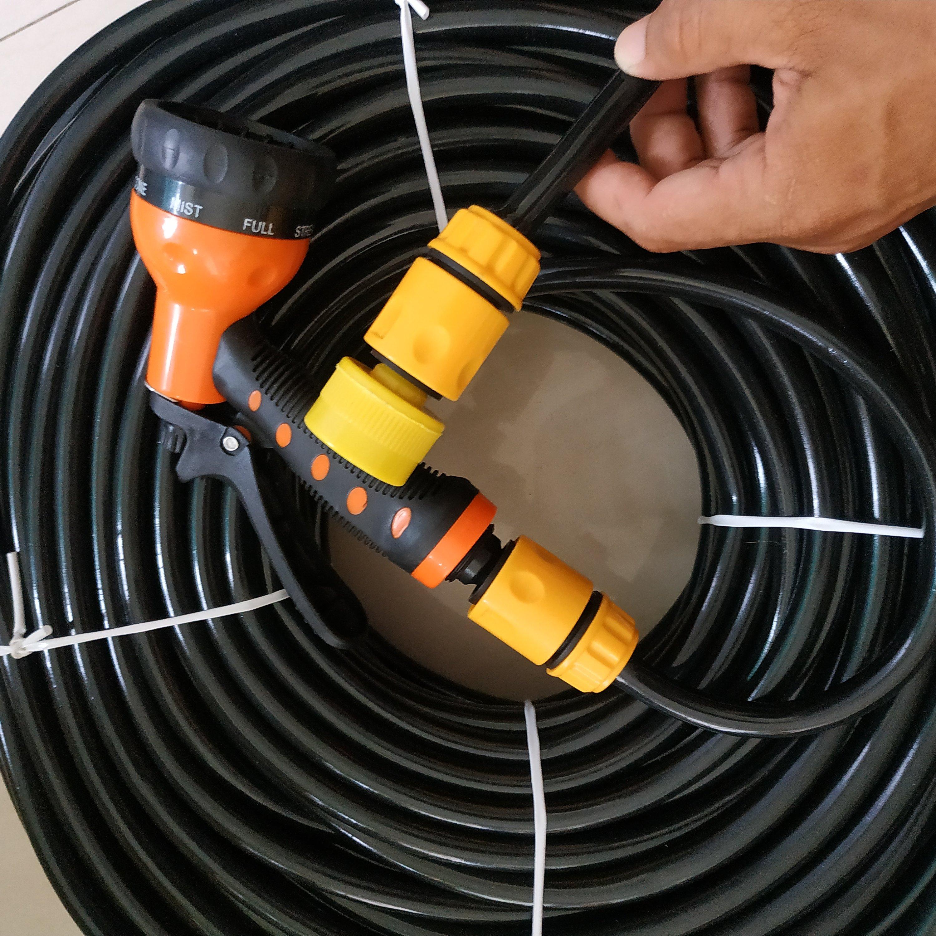 BỘ VÒI TƯỚI SÂN VƯỜN 8 CHẾ ĐỘ DÂY DÀI 18M, HÀNG ĐÀI LOAN XUẤT KHẨU - TƯỚI CÂY, TƯỚI HOA KIỂNG, TƯỚI RAU, RỬA XE, VỆ SINH NHÀ CAUWR