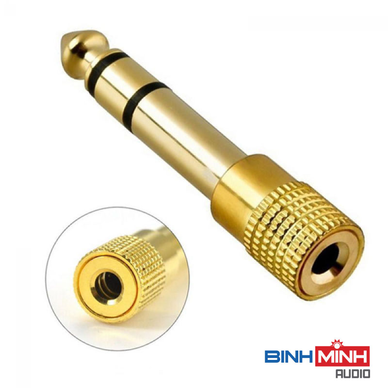 Đầu jack chuyển đổi âm thanh từ 3.5 sang 6 ly