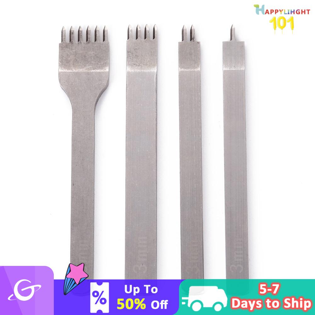 Dụng cụ thủ công da 3/4/5/6mm, dụng cụ đục lỗ đục lỗ 1 + 2 + 4 + 6