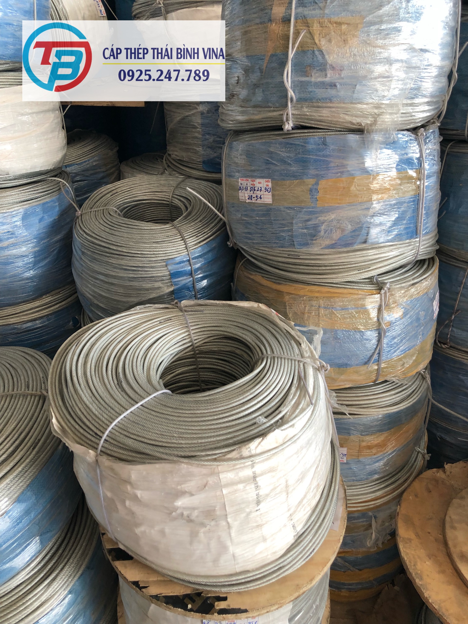 Cáp bọc nhựa 10 li - cáp thép thái bình vina