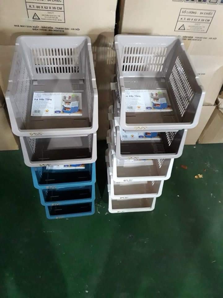 kệ rổ 4 tầng nhựa việt nhật