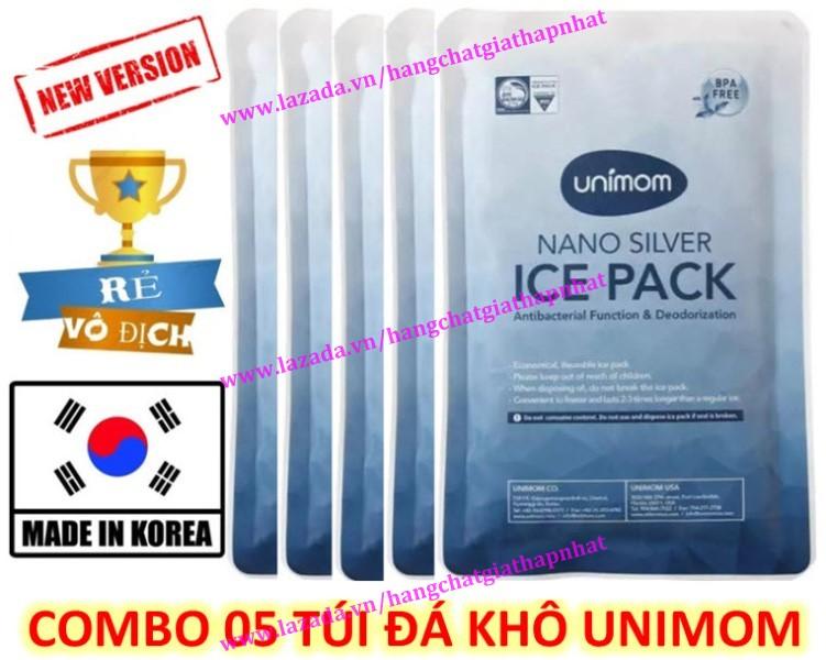 Combo 05 túi đá gel khô diệt khuẩn unimom um871857 um860136 unk u2025