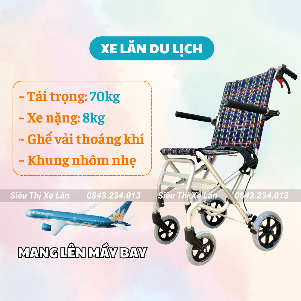 Xe lăn du lịch lucass x11 nặng 8kg | xe lăn khung hợp kim nhôm siêu nhẹ gấp gọn bảo hành 12 tháng