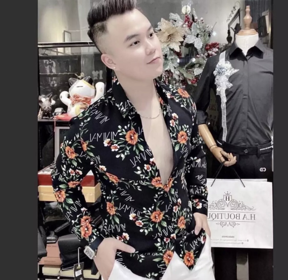 [HCM]Áo sơ mi nam from dáng Hàn Quốc tôn body cực  chất