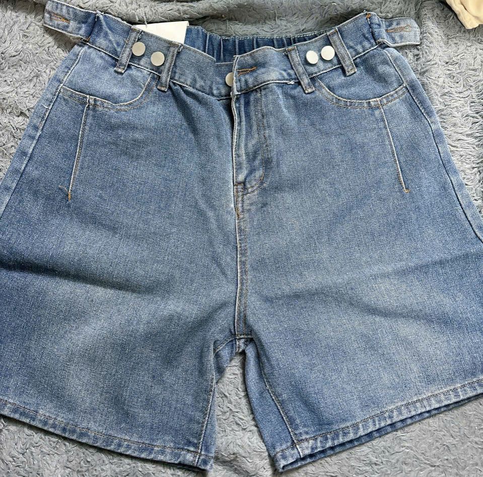 Quần jean denim nữ ống rộng dáng lửng ngố form basic cá tính size S,M,L, XL, XXL