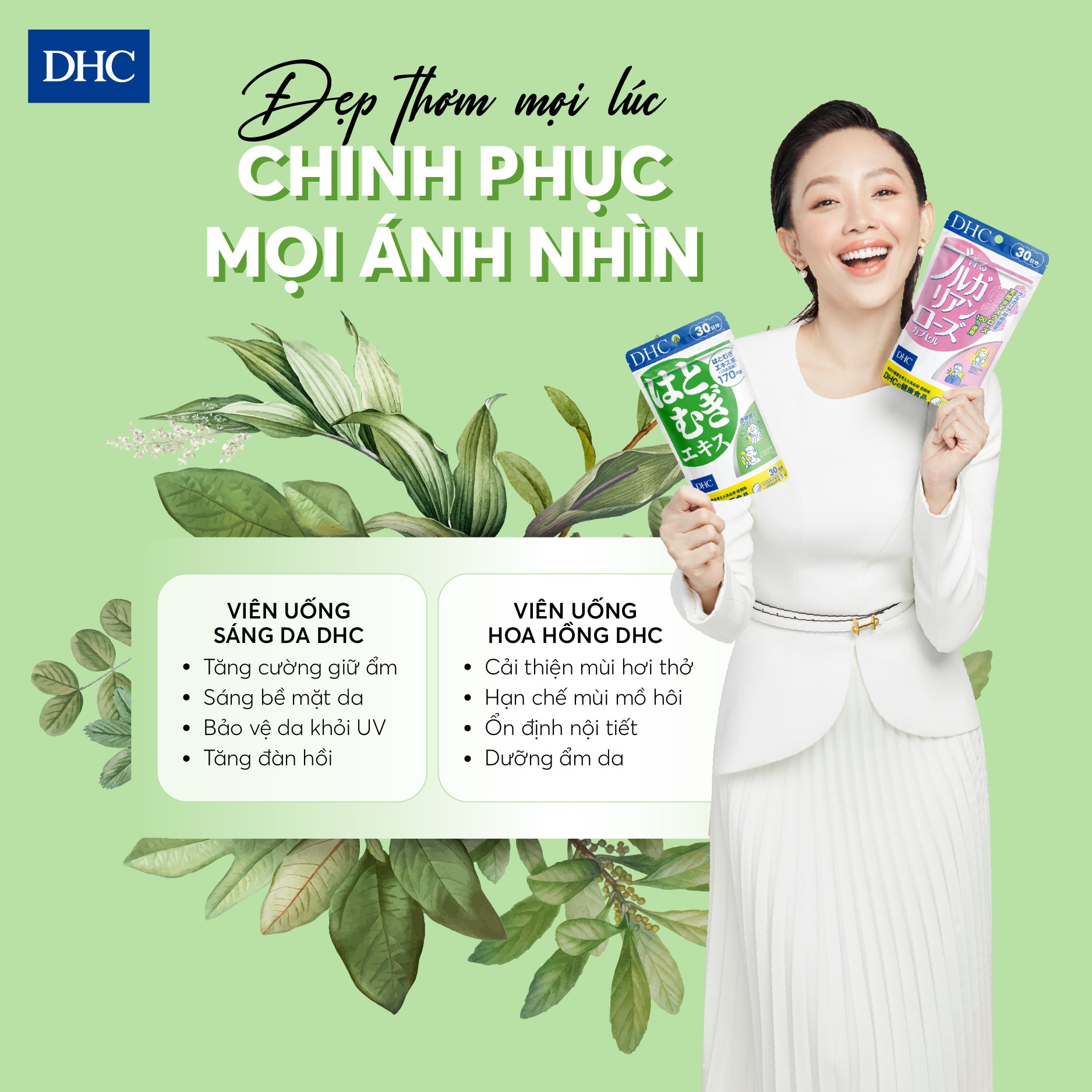 Viên uống Trắng da DHC Nhật Bản Adlay Extract (30 ngày)