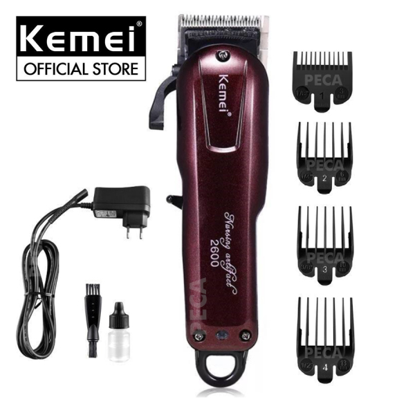 Tông đơ cắt tóc không dây chuyên nghiệp Kemei KM-2600 công suất 9w mạnh mẽ, có thể cắm điện trực tiếp,lưỡi cắt sắt bén dùng cho salon và gia đình cao cấp