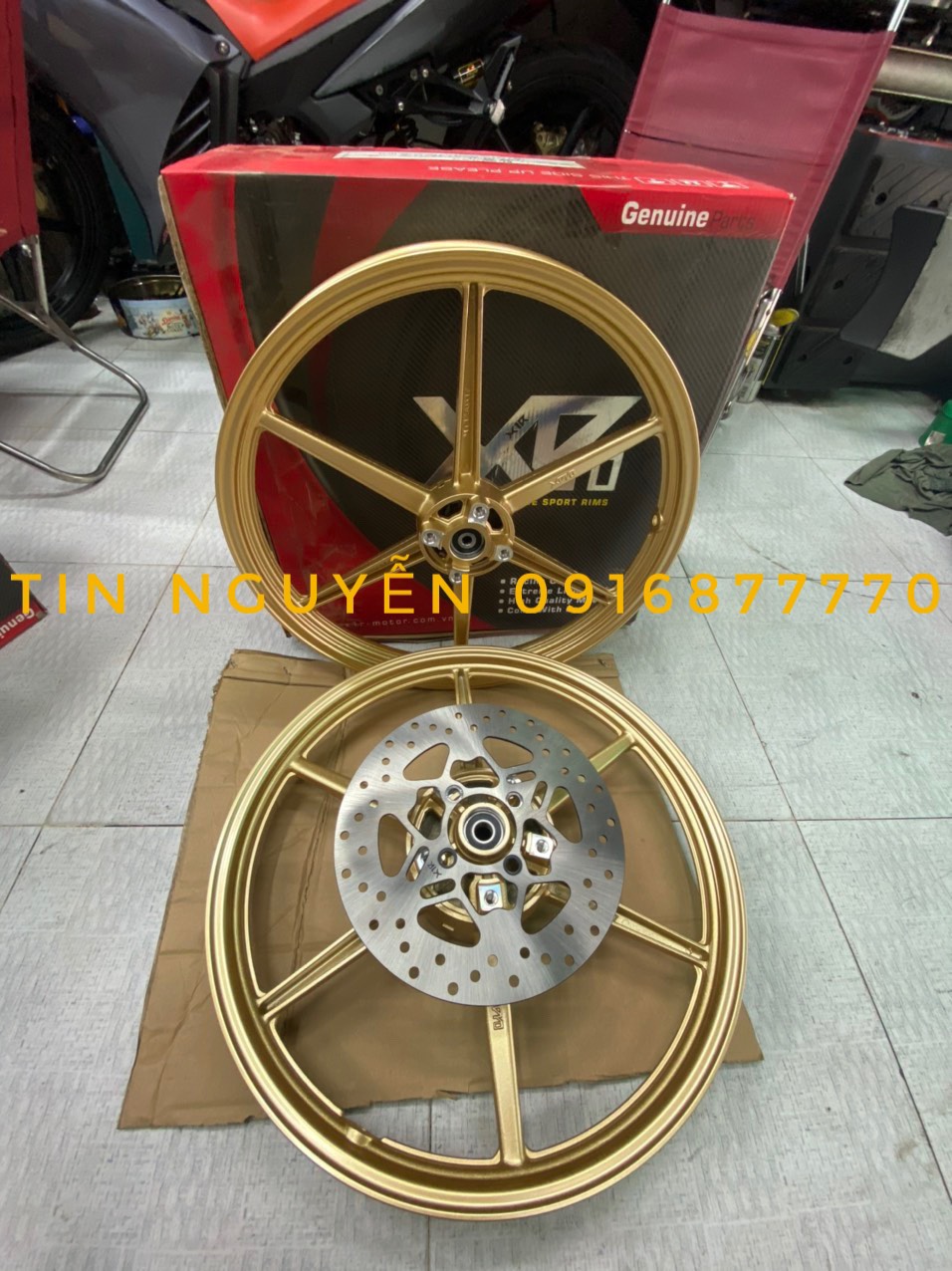 Mâm X1R 6 cây Exciter 150 bản 1.6-1.6 có 3 màu - tặng đĩa trước