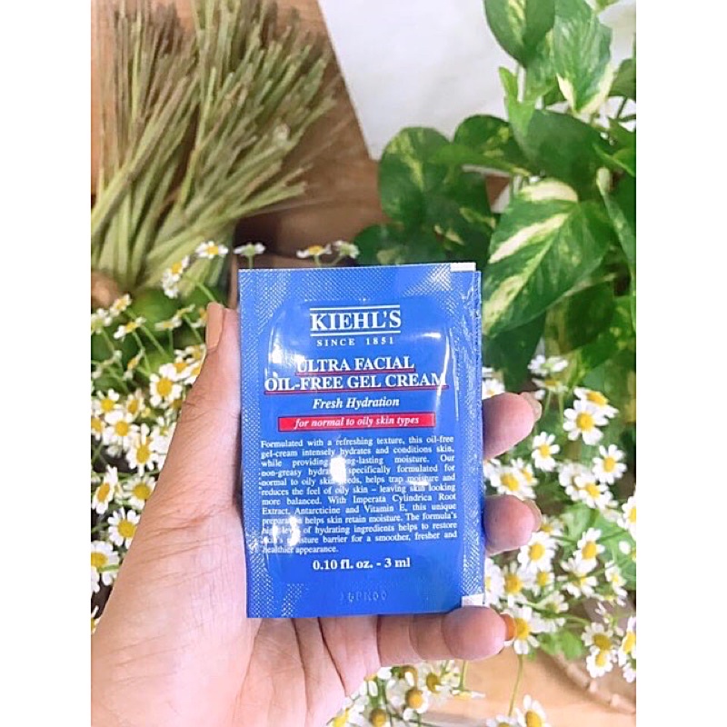 Sample kem dưỡng kiềm dầu kiehl's oil free ultra facial gel cream
