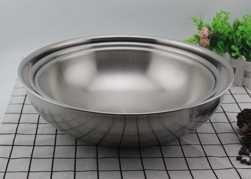 Xuất Khẩu Bỉ 18-10 Chậu Inox Nồi Lẩu Bồn Rửa Rau Ngâm Lớn Canh Đĩa Hoa Quả Ba Lớp Thép 30 Cm